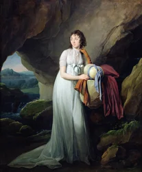 Porträt einer Frau in einer Höhle, möglicherweise Madame d